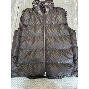 TTYHC Mens Heated Puffer Vest Black Checkered USB Powered Size XL